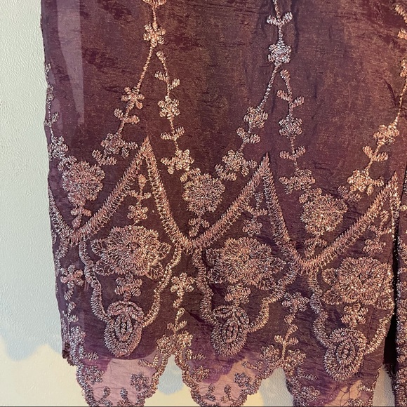 Vintage Syrup Clothing Co Purple Glitter Skirt - Picture 3 of 8